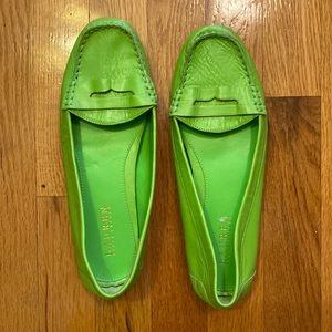 Lauren Ralph Lauren leather lime green loafer flats 8.5